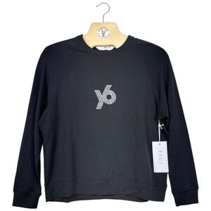 Tavi‎ Noir Crewneck Sweatshirt Women's L Black Athleisure Modal NWT
